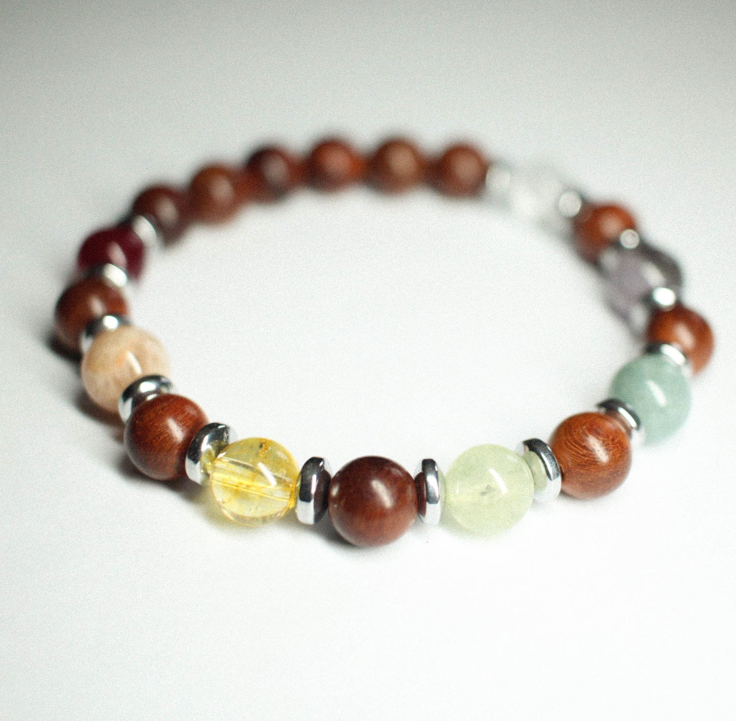 Pulsera de Madera con 7 Chakras